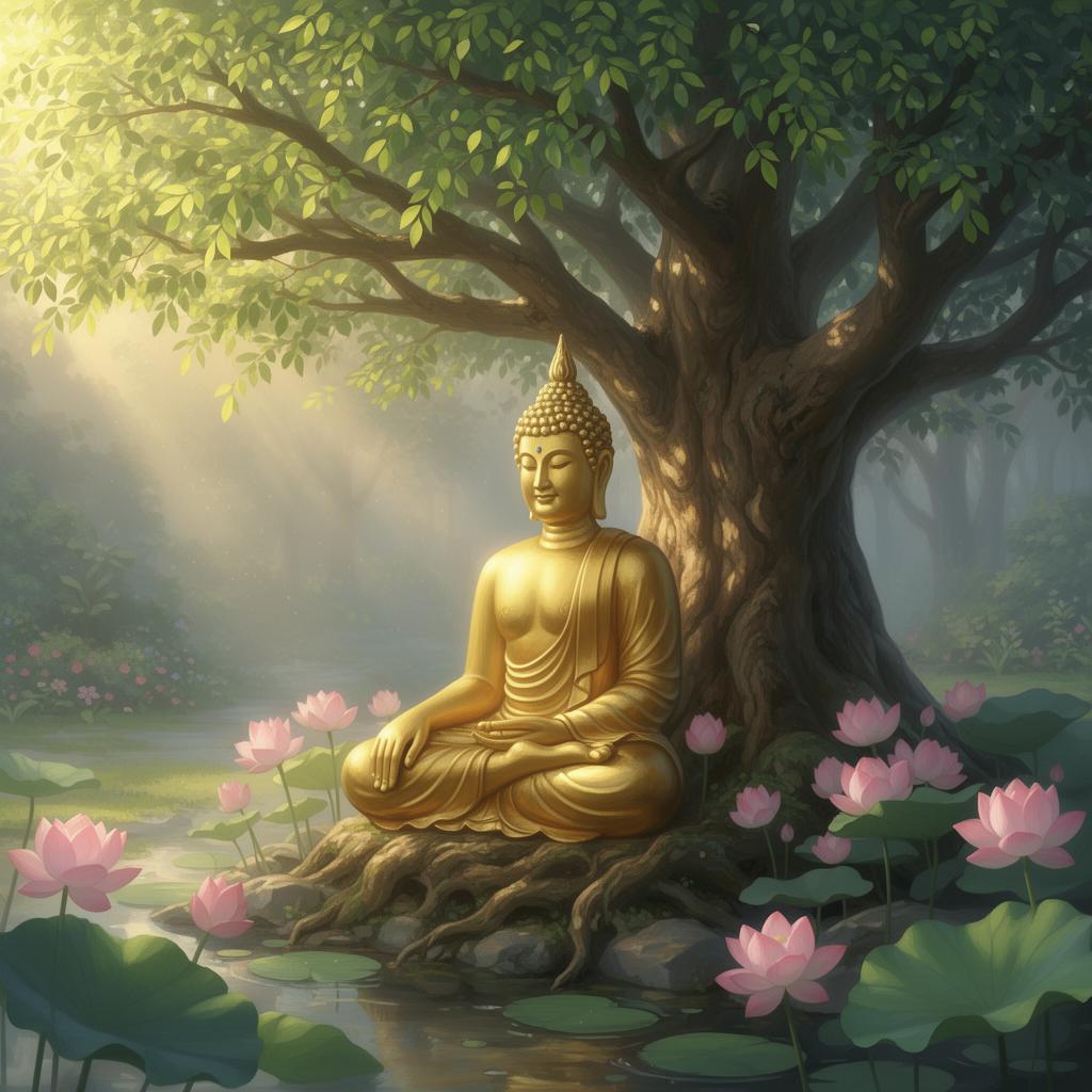 Buddhism — The Middle Path — original illustration