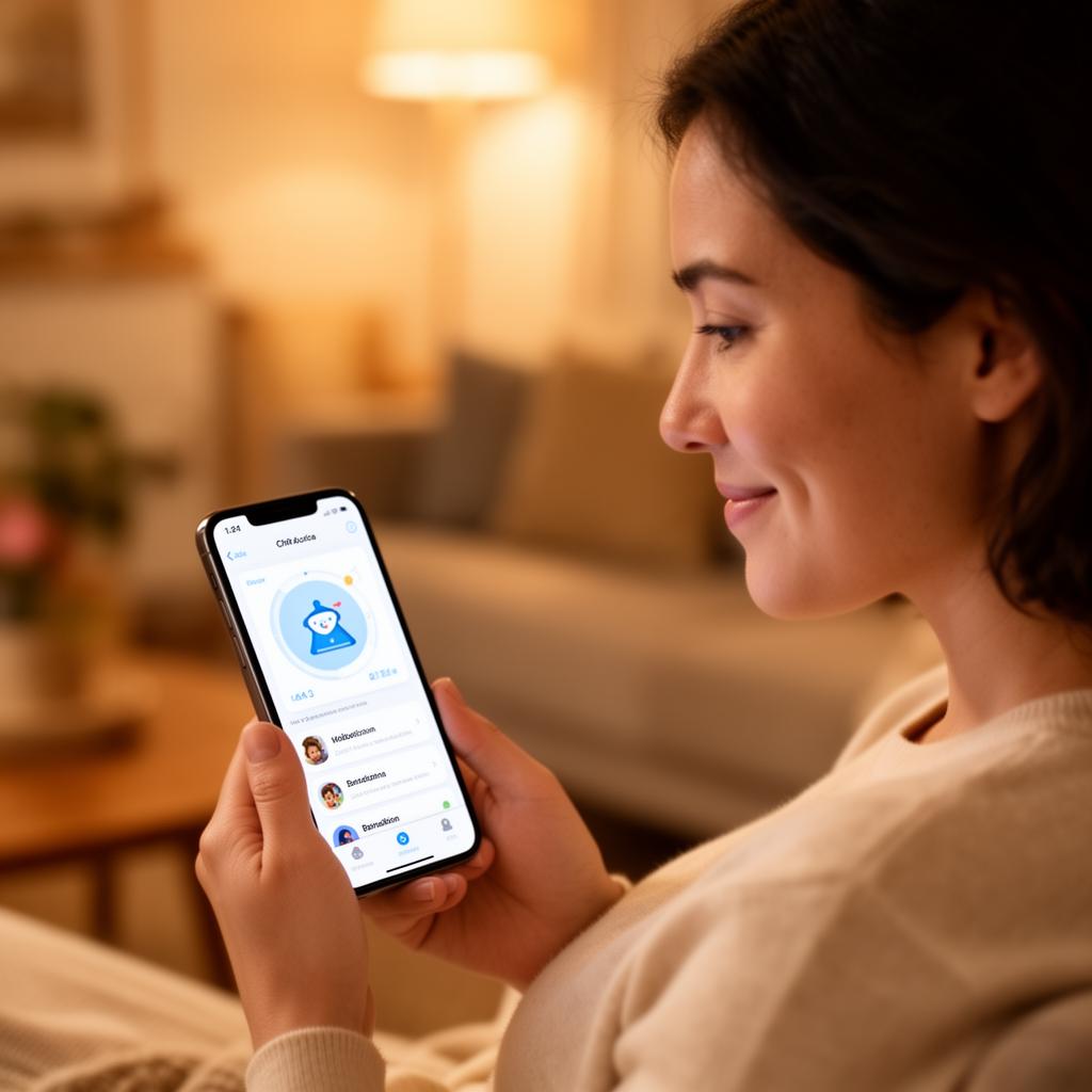 Parent monitoring child's activity on phone